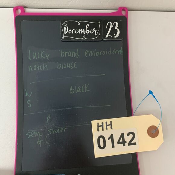 Lucky Brand Boho Blouse Womens S Small Black Embroidered Short Sleeve Semi Sheer - Picture 14 of 15